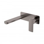 Tono Basin/Bath Wall Mixer Set, Rectangular Plate, 200mm Outlet, Gun Metal Tono Basin/Bath Wall Mixer Set, Rectangular Plate, 200mm Outlet, Gun Metal